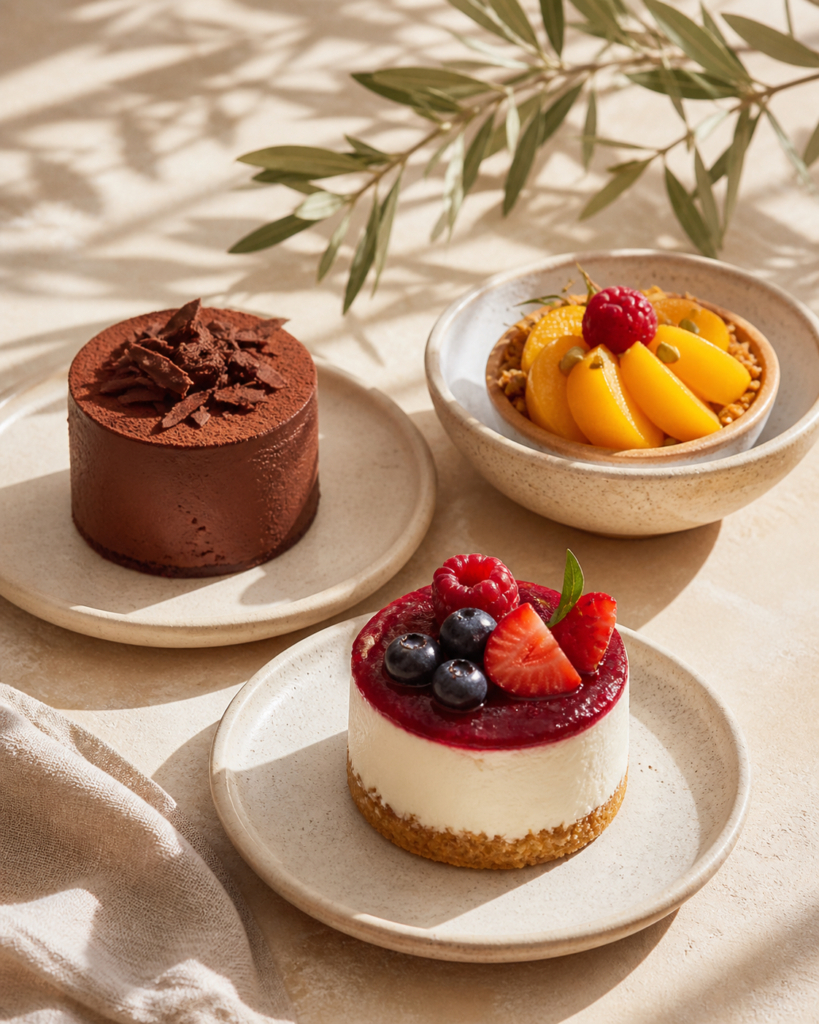 3 DESSERTS SUGAR FREE
