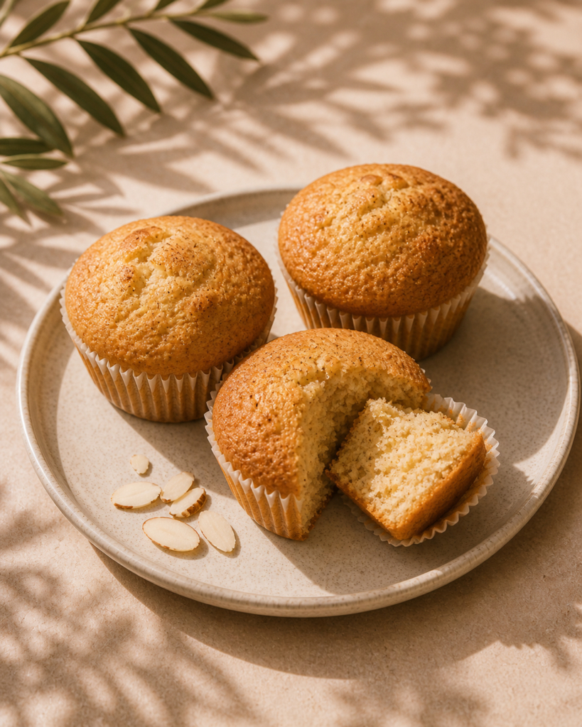 Keto Almond Flour Vanilla Muffins
