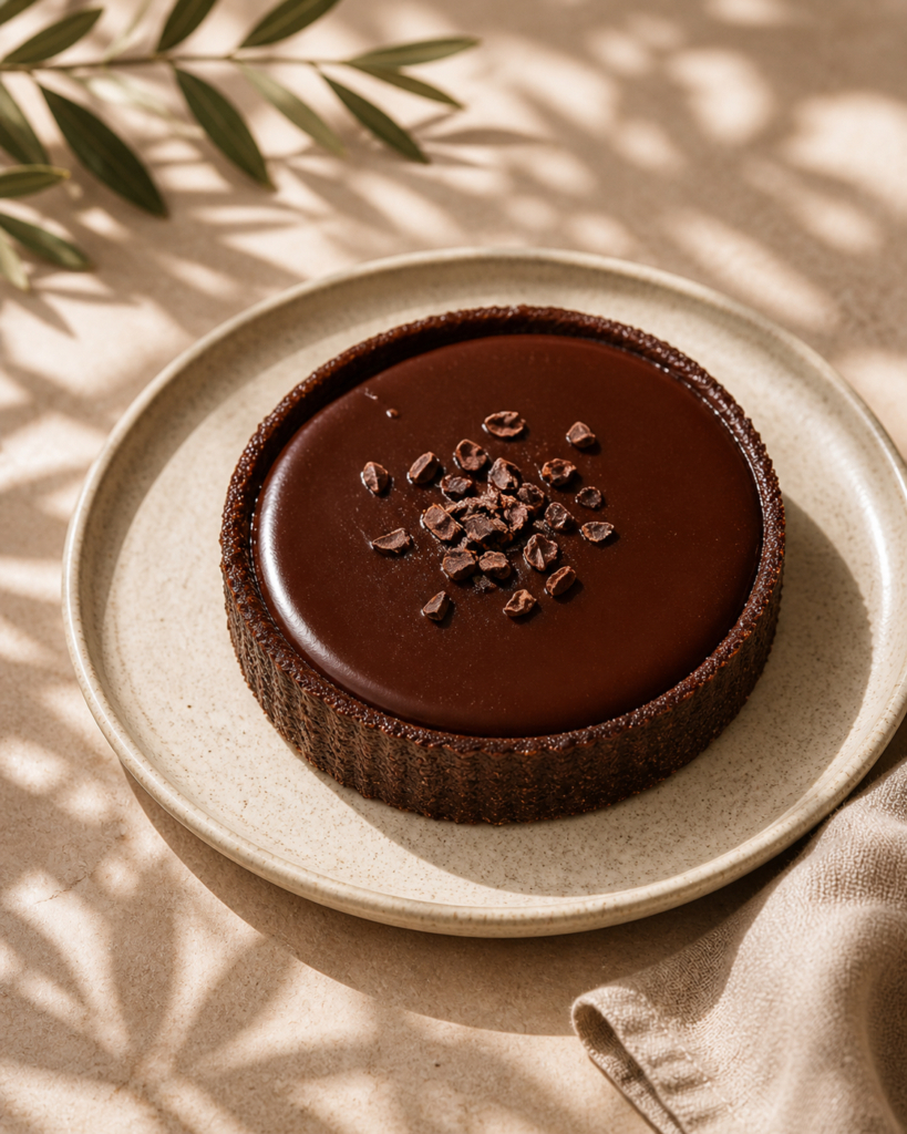 Keto Dark Chocolate Ganache Tart