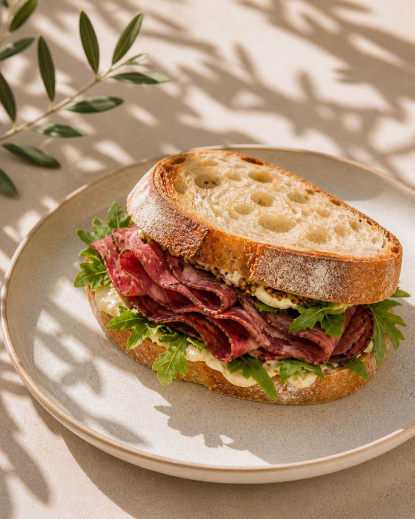 Pastrami Sourdough Sandwich