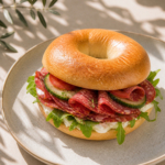 Salami Bagel Sandwich