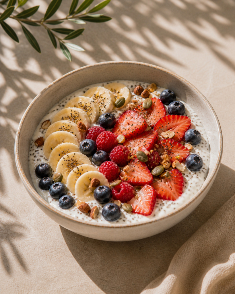 Yogurt Chia and Fruit Bowl